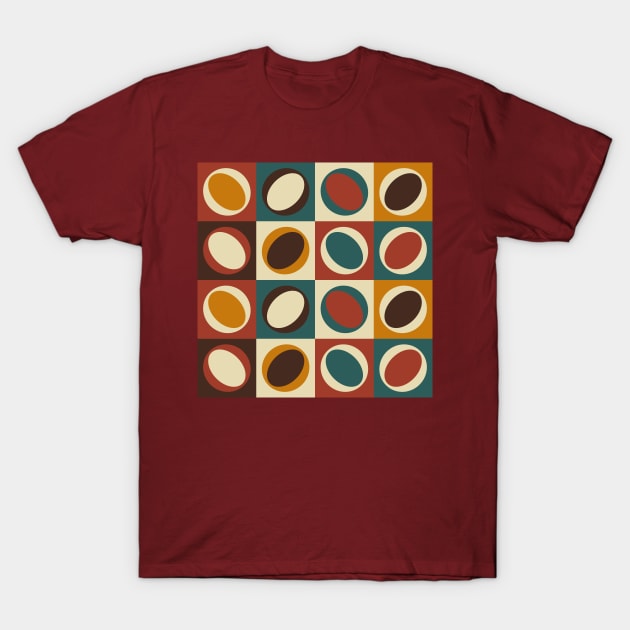 Mid century modern circles 01 T-Shirt by Slanapotam